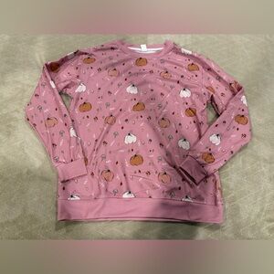 Pink Fall Pumpkin Shirt Size Small